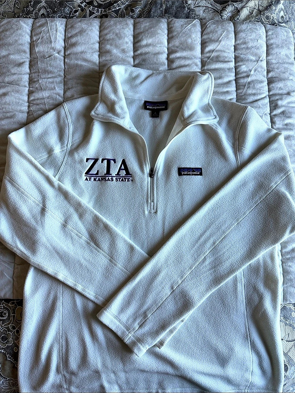 Patagonia Lightweight Fleece 1/4 zip White